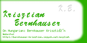 krisztian bernhauser business card